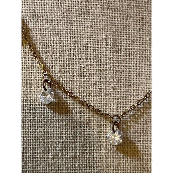 INC International Concepts Shaky Cubic Zirconia Necklace—18” - Picture 5 of 8